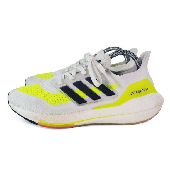 Adidas UltraBoost 21 'White Solar Yellow' Running Shoes FY0401 Women's 8 - Picture 2 of 12